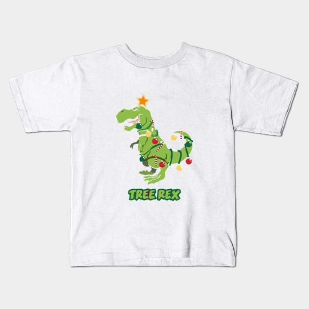 tree trex Kids T-Shirt by LukiLuky